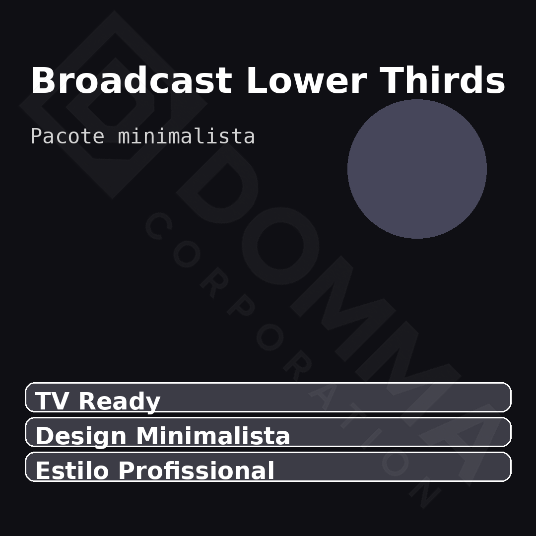 Broadcast Lower Thirds
